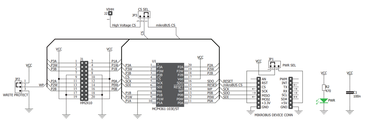 Schematic - Mikroe MIKROE-2863 POT 5 Click